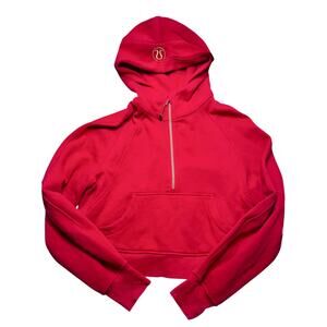 Lululemon Lunar New Year Scuba Oversized Half-Zip Hoodie Dark Red Size XS/S